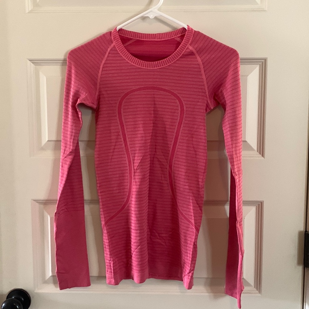 lululemon salmon pink long sleeve